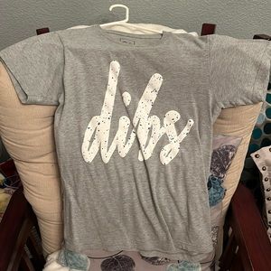 Adult small grey dibs tee